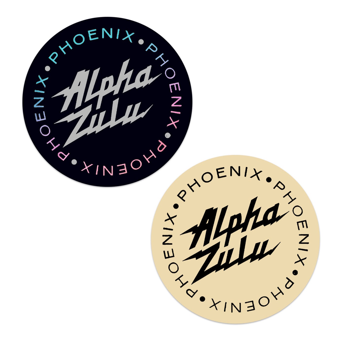 ALPHA ZULU BLACK & CREAM STICKER BUNDLE